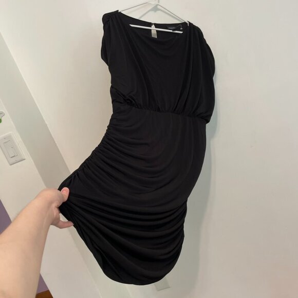 TORRID 2 Plus Size Mini Studio Knit Ruched Dress Black Blouson Sheath Sexy Party - Picture 9 of 15